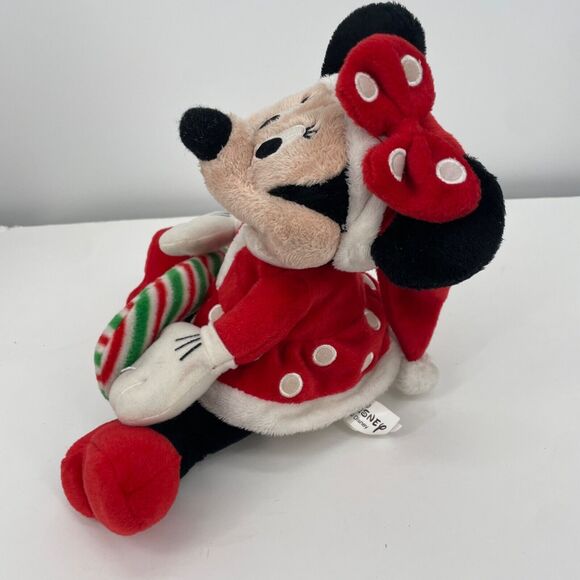 Minnie Mouse 8" Christmas Singing Plush Candy Candy Santa Hat Mrs Clause - Picture 3 of 7